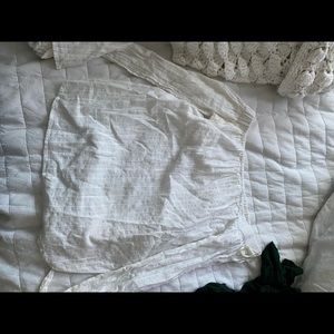 White off the shoulder long sleeve